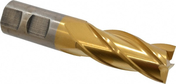 Cleveland C33223 Square End Mill 7/8'' Dia, 1-7/8'' LOC, 7/8'' Shank Dia, 4-1/8'' OAL, 4 Flutes, High Speed Steel