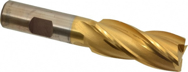 Cleveland C33219 Square End Mill 13/16'' Dia, 1-7/8'' LOC, 5/8'' Shank Dia, 4'' OAL, 4 Flutes, High Speed Steel