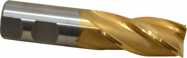 Cleveland C41528 Square End Mill 1'' Dia, 2'' LOC, 1'' Shank Dia, 4-1/2'' OAL, 4 Flutes, High Speed Steel