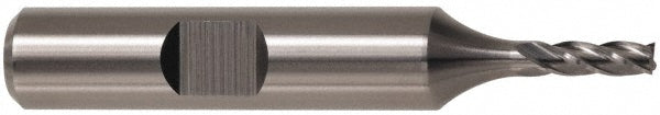 Cleveland C33262 Square End Mill 15/32'' Dia, 1-1/4'' LOC, 1/2'' Shank Dia, 3-1/4'' OAL, 4 Flutes, High Speed Steel