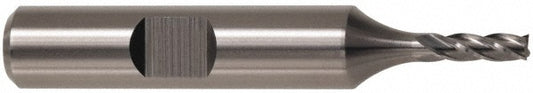 Cleveland C33262 Square End Mill 15/32'' Dia, 1-1/4'' LOC, 1/2'' Shank Dia, 3-1/4'' OAL, 4 Flutes, High Speed Steel