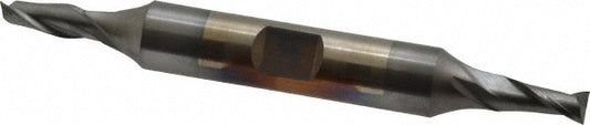 Cleveland C33693 Square End Mill 3/16'' Dia, 7/16'' LOC, 3/8'' Shank Dia, 3-1/4'' OAL, 2 Flutes, High Speed Steel
