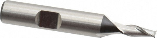 Cleveland C41604 Square End Mill 3/16'' Dia, 7/16'' LOC, 3/8'' Shank Dia, 2-3/8'' OAL, 2 Flutes, High Speed Steel