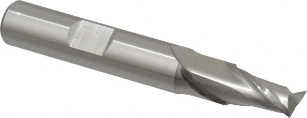 Cleveland C41609 Square End Mill 5/16'' Dia, 9/16'' LOC, 3/8'' Shank Dia, 2-1/2'' OAL, 2 Flutes, High Speed Steel