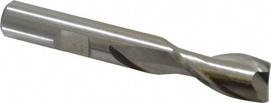 Cleveland C41615 Square End Mill 7/16'' Dia, 13/16'' LOC, 3/8'' Shank Dia, 2-11/16'' OAL, 2 Flutes, High Speed Steel