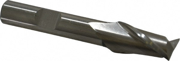Cleveland C41617 Square End Mill 1/2'' Dia, 13/16'' LOC, 3/8'' Shank Dia, 2-11/16'' OAL, 2 Flutes, High Speed Steel