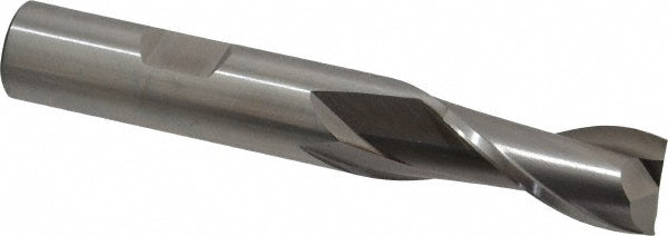 Cleveland C41618 Square End Mill 1/2'' Dia, 1'' LOC, 1/2'' Shank Dia, 3-1/4'' OAL, 2 Flutes, High Speed Steel