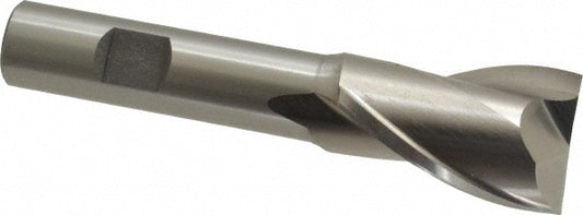 Cleveland C41641 Square End Mill 1'' Dia, 1-1/2'' LOC, 5/8'' Shank Dia, 4'' OAL, 2 Flutes, High Speed Steel