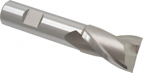 Cleveland C41642 Square End Mill 1'' Dia, 1-1/2'' LOC, 3/4'' Shank Dia, 4-1/8'' OAL, 2 Flutes, High Speed Steel