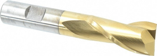 Cleveland C33785 Square End Mill 13/16'' Dia, 1-1/2'' LOC, 5/8'' Shank Dia, 4'' OAL, 2 Flutes, High Speed Steel