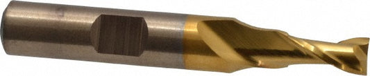 Cleveland C39012 Ball End Mill 0.25" Dia, 0.625" LOC, 2 Flute, High Speed Steel