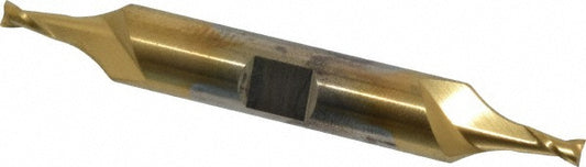 Cleveland C39044 Square End Mill 1/8'' Dia, 3/16'' LOC, 3/8'' Shank Dia, 2-3/4'' OAL, 2 Flutes, High Speed Steel