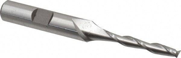 Cleveland C39064 Square End Mill 3/16'' Dia, 1-1/4'' LOC, 3/8'' Shank Dia, 3-1/16'' OAL, 2 Flutes, High Speed Steel