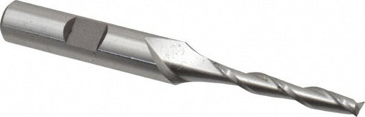 Cleveland C39064 Square End Mill 3/16'' Dia, 1-1/4'' LOC, 3/8'' Shank Dia, 3-1/16'' OAL, 2 Flutes, High Speed Steel