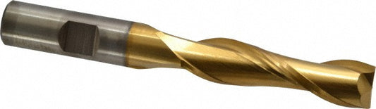 Cleveland C39088 Square End Mill 1/2'' Dia, 2'' LOC, 1/2'' Shank Dia, 4'' OAL, 2 Flutes, High Speed Steel