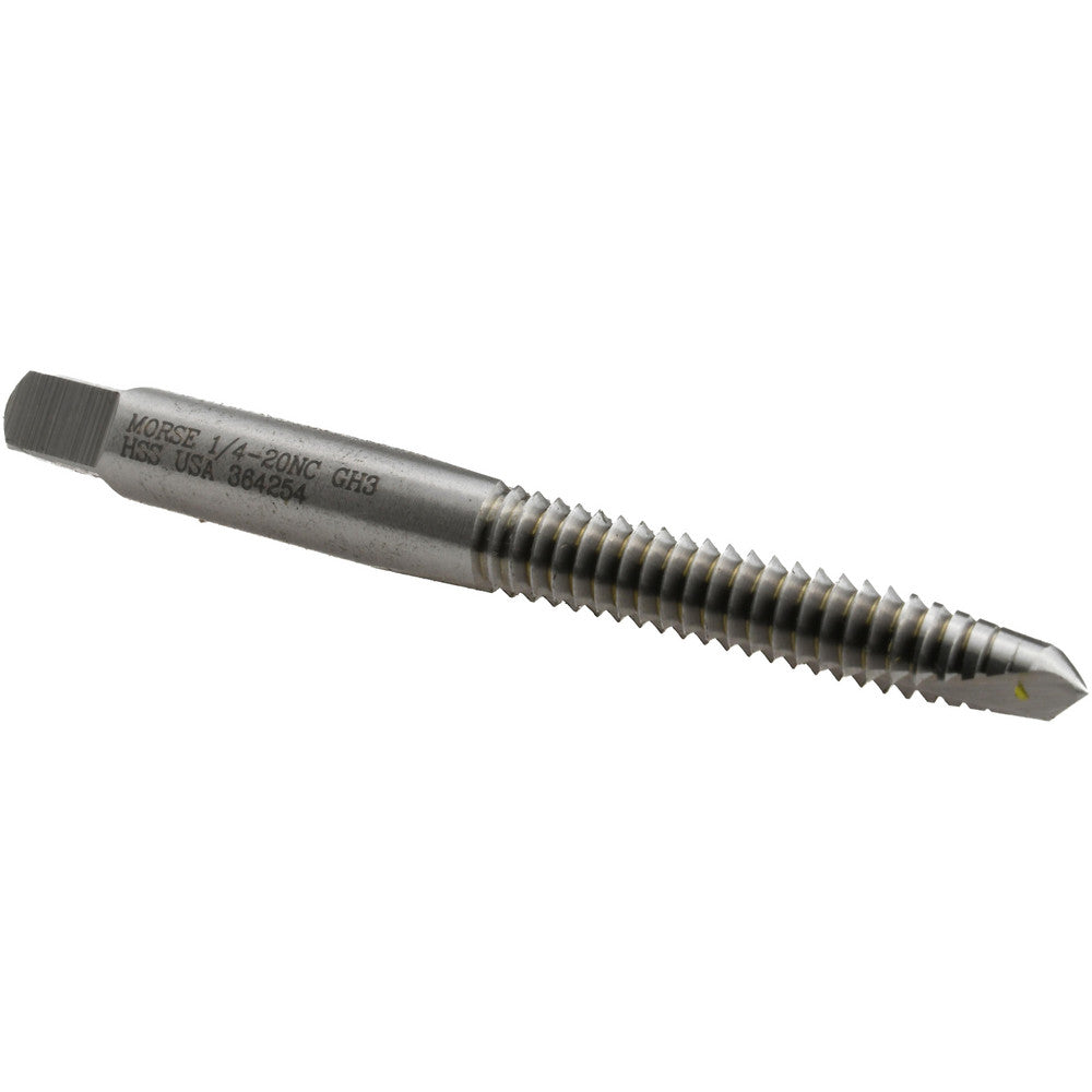 Morse Cutting Tool - Berkshire MT3633003 Spiral Point Tap 1/4-20 UNC, 2 Flutes, Plug Chamfer, 3B Class of Fit, HSS, Bright/Uncoated Coated