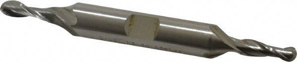 Cleveland C42186 Ball End Mill 0.1875" Dia, 0.4375" LOC, 2 Flute, High Speed Steel