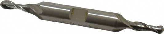Cleveland C42186 Ball End Mill 0.1875" Dia, 0.4375" LOC, 2 Flute, High Speed Steel