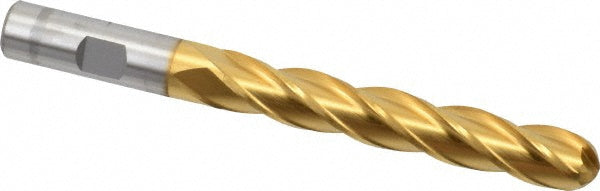 Cleveland C33356 Ball End Mill 0.5" Dia, 3" LOC, 4 Flute, High Speed Steel