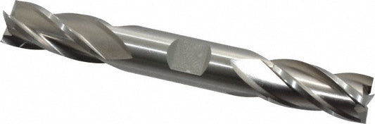 Cleveland C41216 Square End Mill 1/2'' Dia, 1'' LOC, 1/2'' Shank Dia, 4-1/2'' OAL, 4 Flutes, High Speed Steel