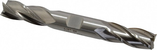 Cleveland C41219 Square End Mill 5/8'' Dia, 1-3/8'' LOC, 5/8'' Shank Dia, 5'' OAL, 4 Flutes, High Speed Steel