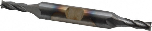 Cleveland C33104 Square End Mill 3/16'' Dia, 1/2'' LOC, 3/8'' Shank Dia, 3-1/4'' OAL, 4 Flutes, High Speed Steel