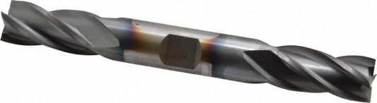 Cleveland C33124 Square End Mill 1/2'' Dia, 1'' LOC, 1/2'' Shank Dia, 4-1/2'' OAL, 4 Flutes, High Speed Steel