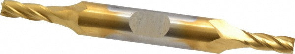 Cleveland C33063 Square End Mill 3/16'' Dia, 1/2'' LOC, 3/8'' Shank Dia, 3-1/4'' OAL, 4 Flutes, High Speed Steel