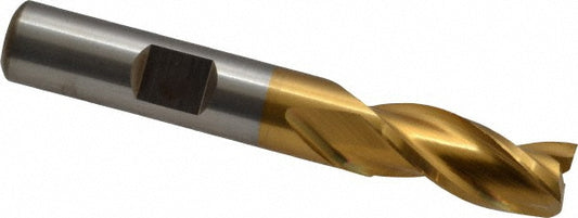 Cleveland C39677 Square End Mill 3/8'' Dia, 3/4'' LOC, 3/8'' Shank Dia, 2-1/2'' OAL, 3 Flutes, High Speed Steel
