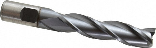 Cleveland C39787 Square End Mill 3/4'' Dia, 3'' LOC, 3/4'' Shank Dia, 5-1/4'' OAL, 3 Flutes, High Speed Steel
