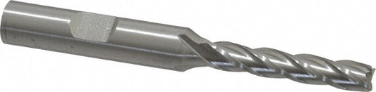 Cleveland C41326 Square End Mill 1/4'' Dia, 1-1/4'' LOC, 3/8'' Shank Dia, 3-1/16'' OAL, 4 Flutes, High Speed Steel