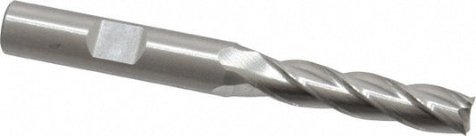 Cleveland C41328 Square End Mill 5/16'' Dia, 1-3/8'' LOC, 3/8'' Shank Dia, 3-1/8'' OAL, 4 Flutes, High Speed Steel