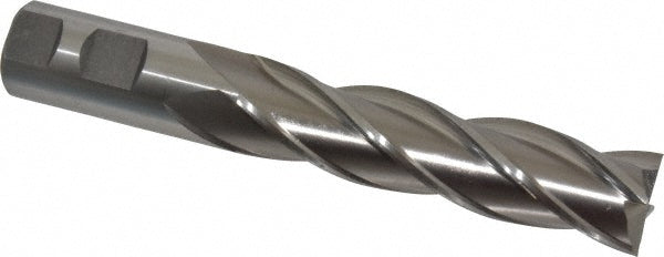 Cleveland C41349 Square End Mill 1'' Dia, 4'' LOC, 1'' Shank Dia, 6-1/2'' OAL, 4 Flutes, High Speed Steel