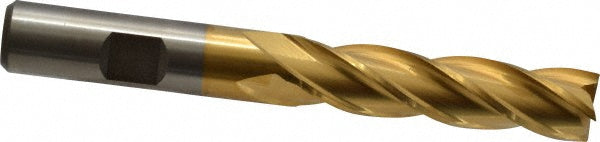 Cleveland C33394 Square End Mill 1/2" Dia, 2" LOC, 4 Flutes, High Speed Steel