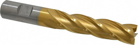 Cleveland C33396 Square End Mill 3/4'' Dia, 3'' LOC, 3/4'' Shank Dia, 5-1/4'' OAL, 4 Flutes, High Speed Steel