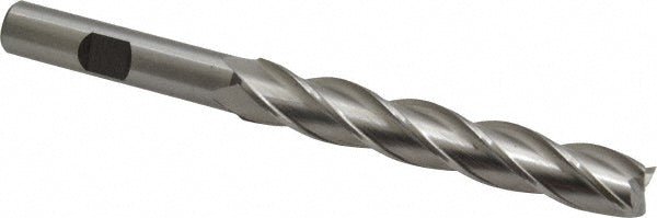 Cleveland C33433 Square End Mill 7/16'' Dia, 2-3/4'' LOC, 3/8'' Shank Dia, 4-1/2'' OAL, 4 Flutes, High Speed Steel