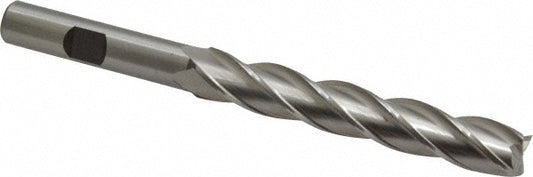 Cleveland C33433 Square End Mill 7/16'' Dia, 2-3/4'' LOC, 3/8'' Shank Dia, 4-1/2'' OAL, 4 Flutes, High Speed Steel