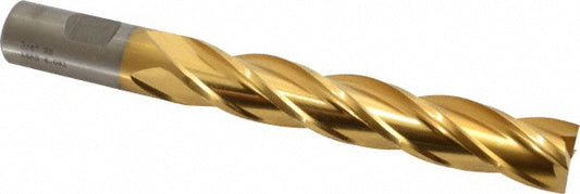 Cleveland C33450 Square End Mill 3/4'' Dia, 4'' LOC, 3/4'' Shank Dia, 6-1/4'' OAL, 4 Flutes, High Speed Steel
