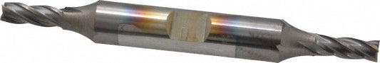 Cleveland C32978 Square End Mill 3/16'' Dia, 1/2'' LOC, 3/8'' Shank Dia, 3-1/4'' OAL, 4 Flutes, Cobalt
