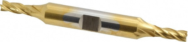 Cleveland C32945 Square End Mill 3/16'' Dia, 1/2'' LOC, 3/8'' Shank Dia, 3-1/4'' OAL, 4 Flutes, Cobalt