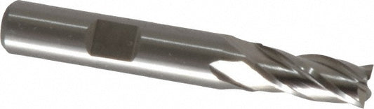 Cleveland C42691 Square End Mill 5/16'' Dia, 3/4'' LOC, 3/8'' Shank Dia, 2-1/2'' OAL, 4 Flutes, Cobalt