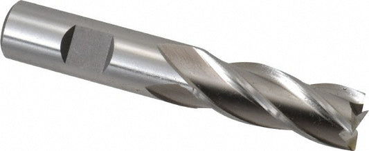 Cleveland C42703 Square End Mill 5/8'' Dia, 1-5/8'' LOC, 5/8'' Shank Dia, 3-3/4'' OAL, 4 Flutes, Cobalt