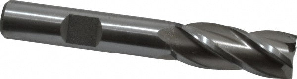 Cleveland C32570 Square End Mill 7/16'' Dia, 1'' LOC, 3/8'' Shank Dia, 2-11/16'' OAL, 4 Flutes, Cobalt