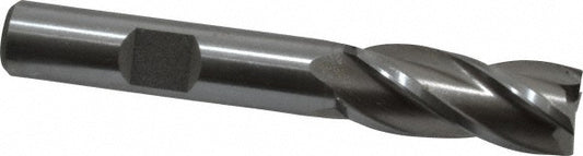 Cleveland C32570 Square End Mill 7/16'' Dia, 1'' LOC, 3/8'' Shank Dia, 2-11/16'' OAL, 4 Flutes, Cobalt