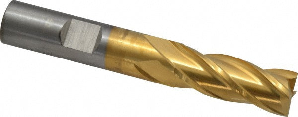 Cleveland C32597 Square End Mill 1/2'' Dia, 1-1/4'' LOC, 1/2'' Shank Dia, 3-1/4'' OAL, 4 Flutes, Cobalt