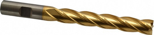 Cleveland C32708 Square End Mill 1/2'' Dia, 3'' LOC, 1/2'' Shank Dia, 5'' OAL, 4 Flutes, Cobalt