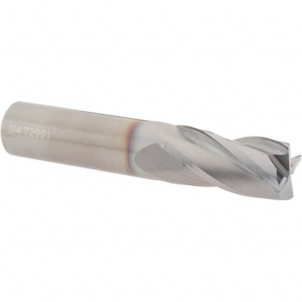 OSG 404-750008 Square End Mill 3/4'' Dia, 1-1/2'' LOC, 3/4'' Shank Dia, 4'' OAL, 4 Flutes, Solid Carbide
