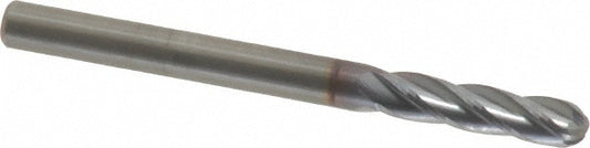 OSG 404-1250-BN08 Ball End Mill 0.125" Dia, 0.5" LOC, 4 Flute, Solid Carbide