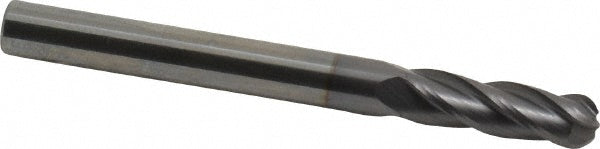 OSG 404-1875-BN08 Ball End Mill 0.1875" Dia, 0.625" LOC, 4 Flute, Solid Carbide