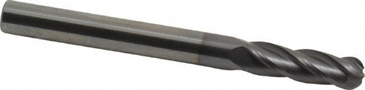 OSG 404-1875-BN08 Ball End Mill 0.1875" Dia, 0.625" LOC, 4 Flute, Solid Carbide